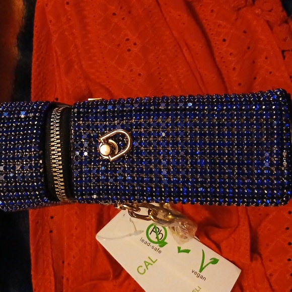 Blue Rhinestone Mini Bag - Picture 4 of 11